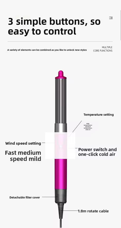 CurlCraft™ - 7-in-1 Styling Wand