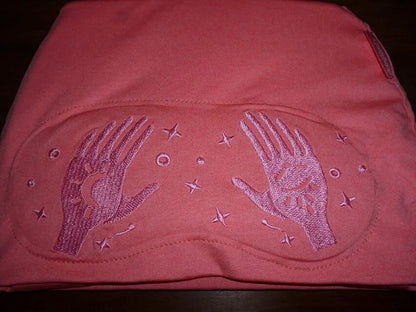 Close-up of the soft stretch knit fabric and stitching
